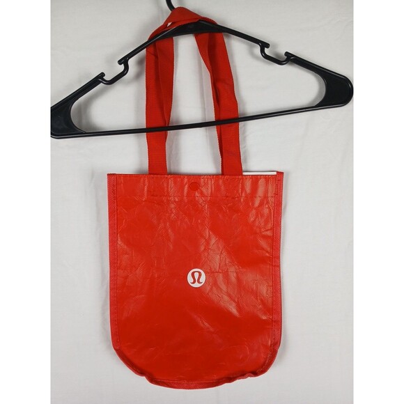 Lululemon Small Red Tote Bag Reusable Gift Bag Fitness Yoga Shopper - Picture 1 of 5
